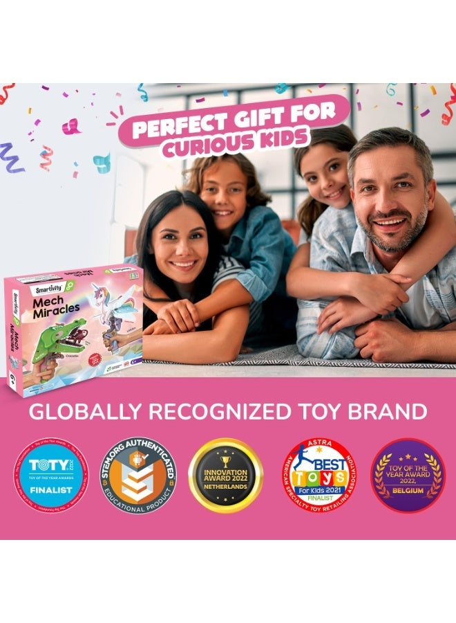 سمارتيفيتي حيوانات سمارتيفيتي 2 في 1 | وحيد القرن السحري والتمساح اللطيف | ألعاب للأطفال من 6 إلى 12 سنة | هدايا عيد ميلاد للأولاد والبنات | لعبة علمية تركيبية للأطفال من 6 إلى 12 سنة | لعبة تعليمية في مجالات العلوم والتكنولوجيا والهندسة والرياضيات - Image 5